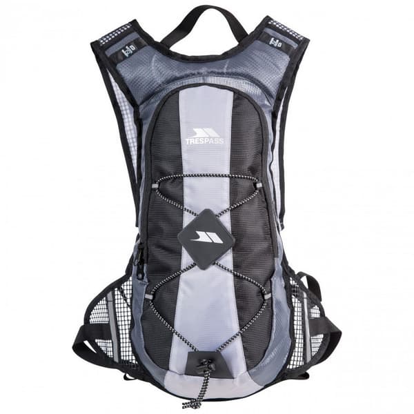 Trespass Mirror Hydration Backpack/Rucksack (15 Litres) With Water Resevoir (2 Litres) Silver One Size