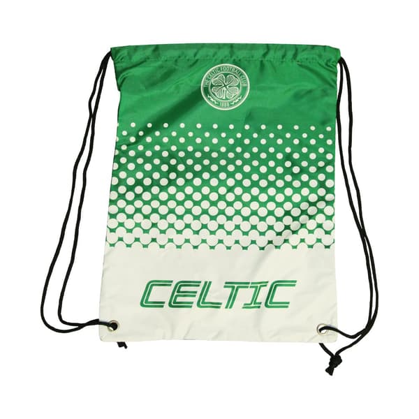 Celtic FC Official Fade Crest Design Gym Bag Green/White One Size