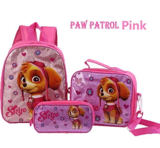 Paw Patro Pink Reppu koululaukku 3-pakkaus syntymäpäivälahja