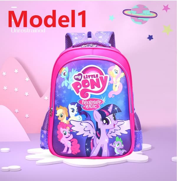 Pikku ponini reppu koululaukku- Ponyville- 2. malli My Little Pony Sininen Model 1