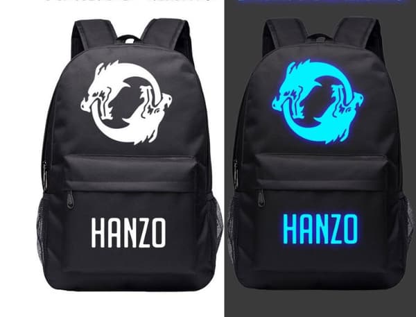 Overwatch Genji Backpack Night Luminous Tasker lyser i mørke
