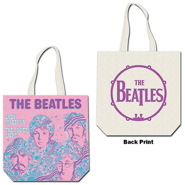 The Beatles Cotton Tote Bag: Lady Madonna (Back Print)