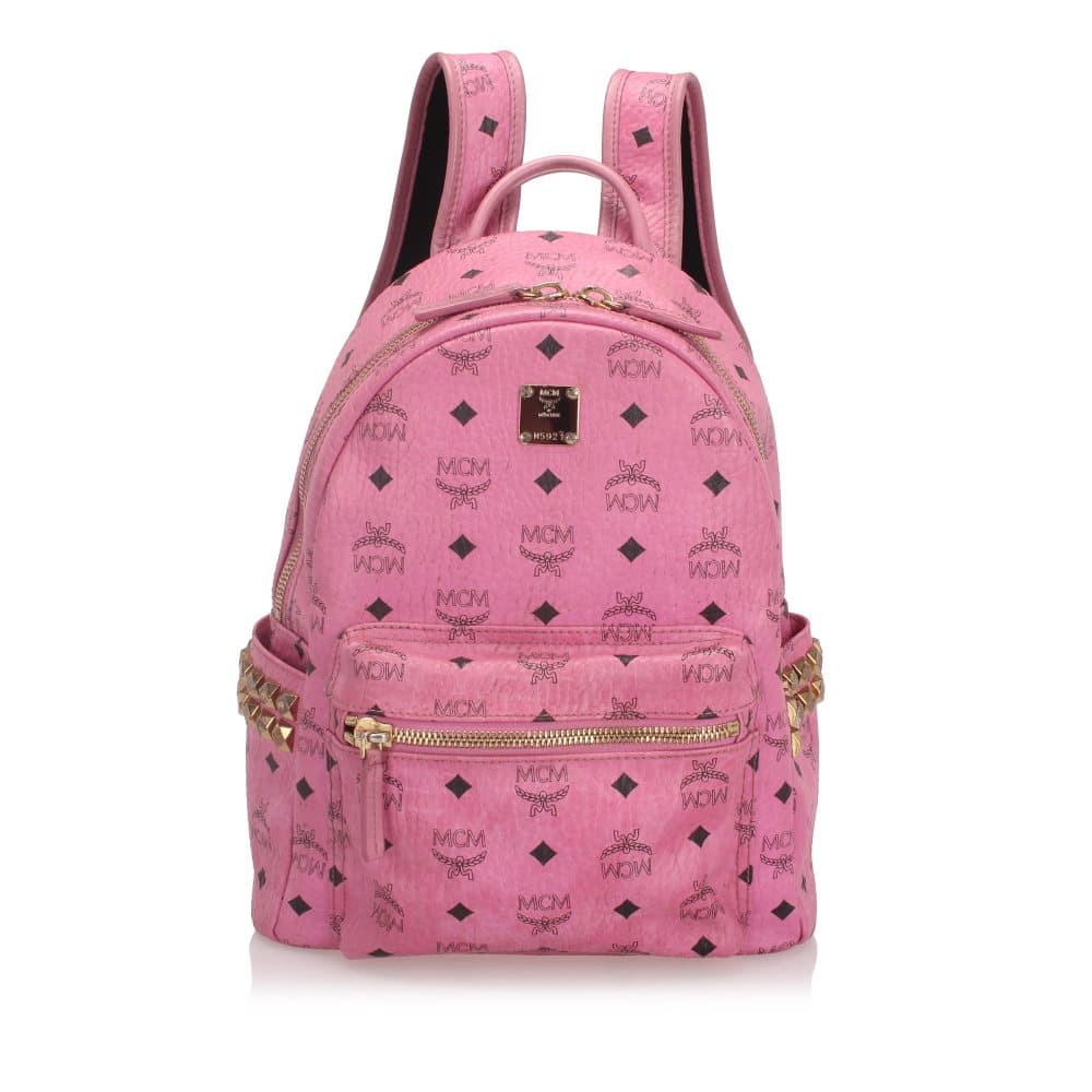 MCM Visetos Stark Backpack Pink