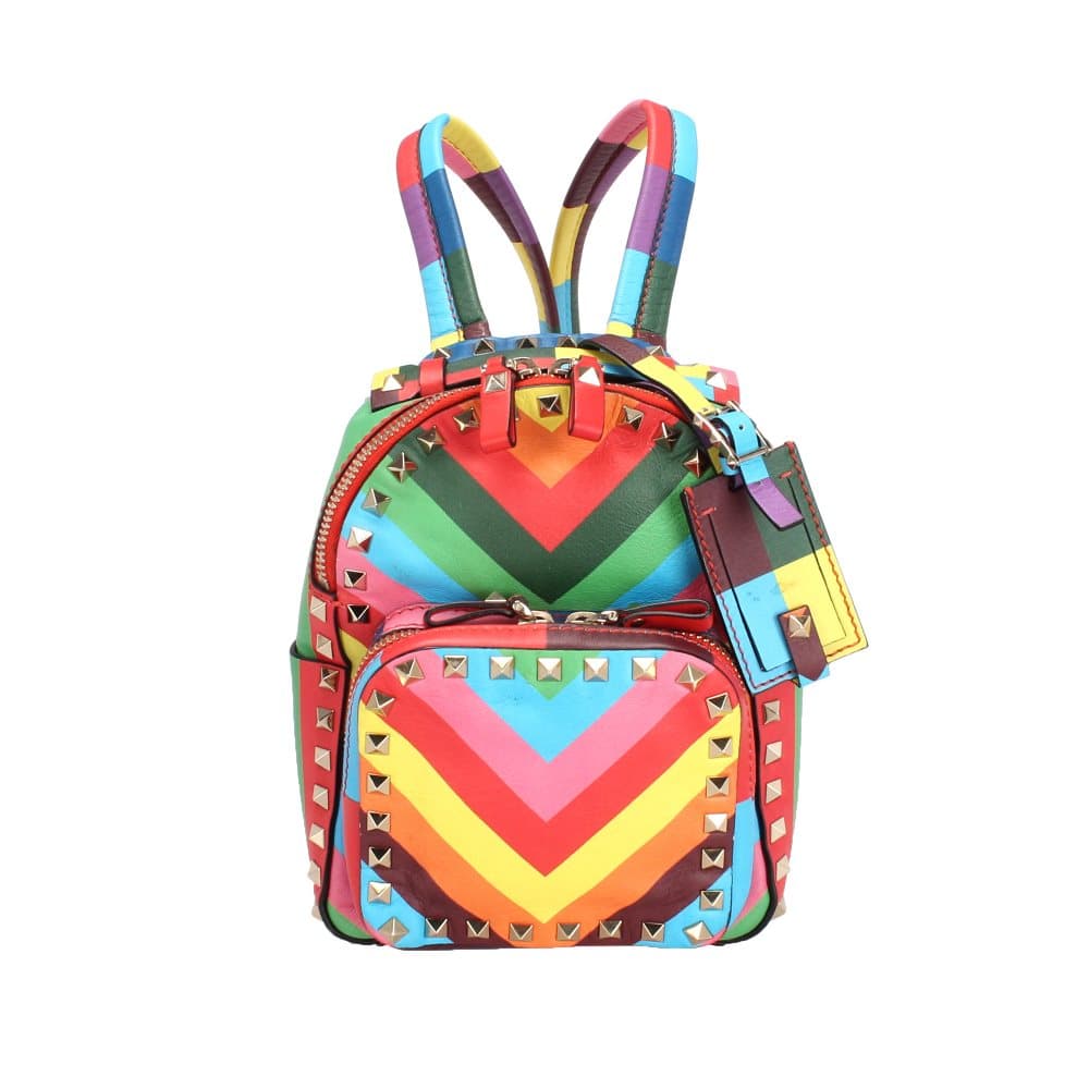 Valentino Mini 1973 Rockstud Leather Backpack Multi