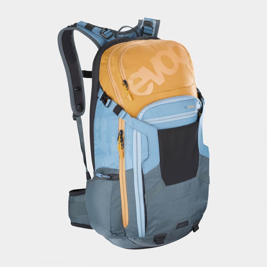 Cykelryggsäck med ryggskydd EVOC FR Trail Multicolour, förberedd för vätskebehållare, 20 liter, Medium/Large