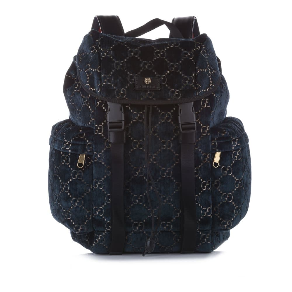 Gucci GG Velvet Backpack Green