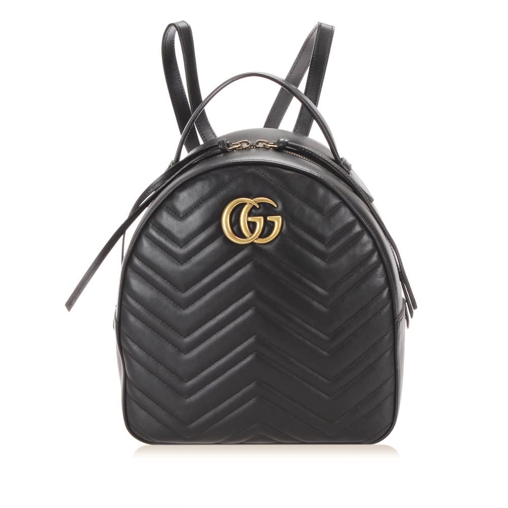 Gucci GG Marmont Leather Backpack Black