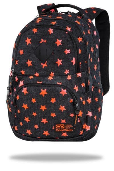 Plecak młodzieżowy - Dart - Denim Orange Stars CoolPack