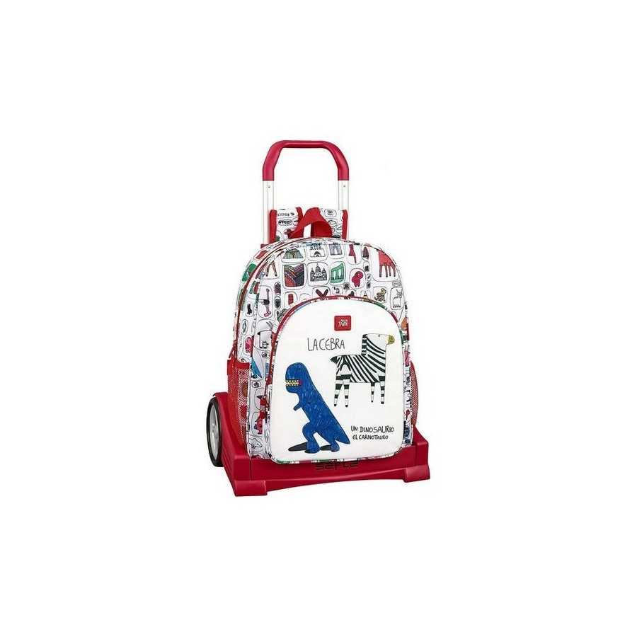 Skolväska med hjul Evolution Algo de Jaime Vit