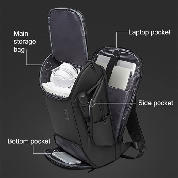Vandtæt Laptoptaske Sort