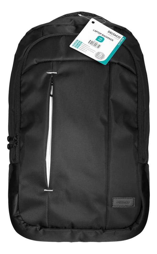 Backpack, for laptops up to 15.6", polyester, black