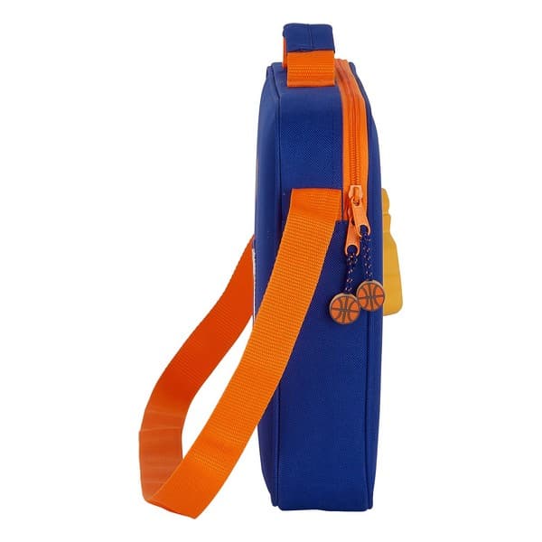 Skole skoletaske Valencia Basket Blå Orange (38 x 28 x 6 cm)