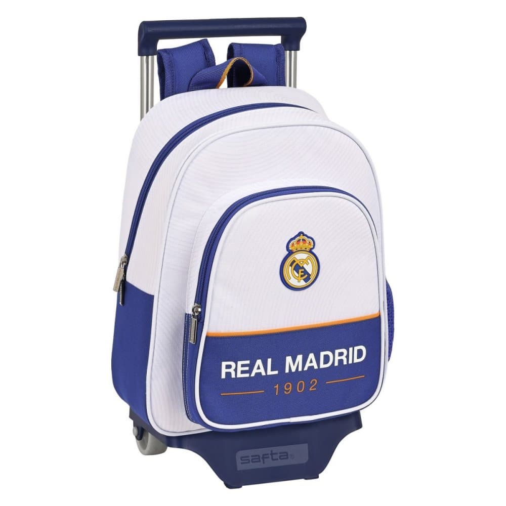 Skolväska med hjul Real Madrid C.F. (28 x 10 x 67 cm)