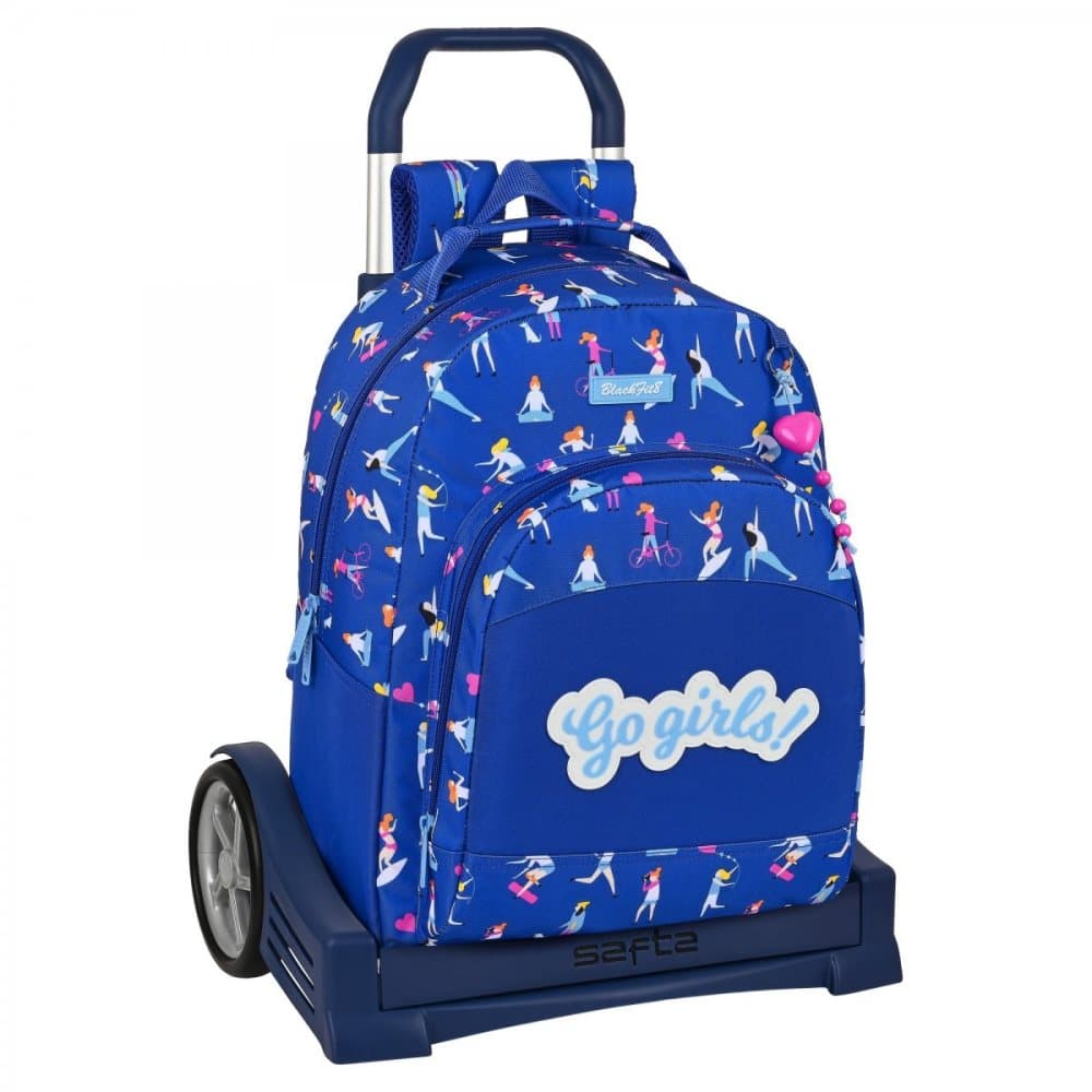 Skolväska med hjul BlackFit8 Go Girls
