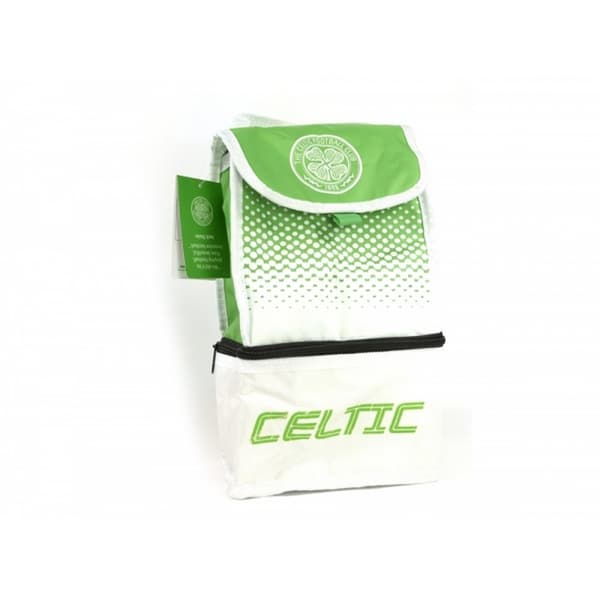 Celtic FC Official Football Fade Design Lunch Bag White/Green One Size