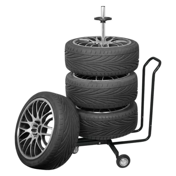 Carpoint Mobilt hjulställ med kåpa svart aluminium