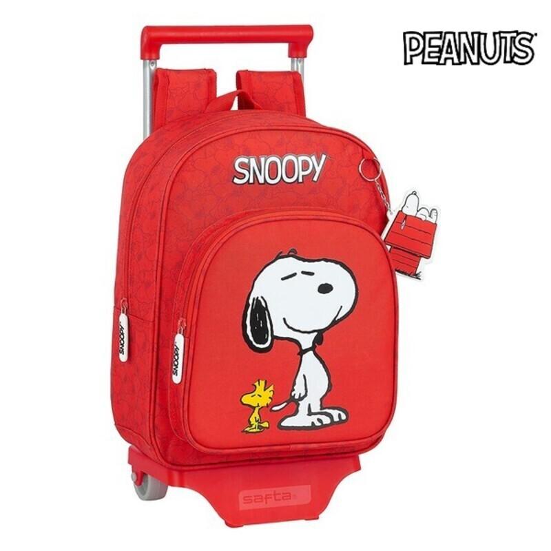 Skolväska med hjul 705 Snoopy Röd