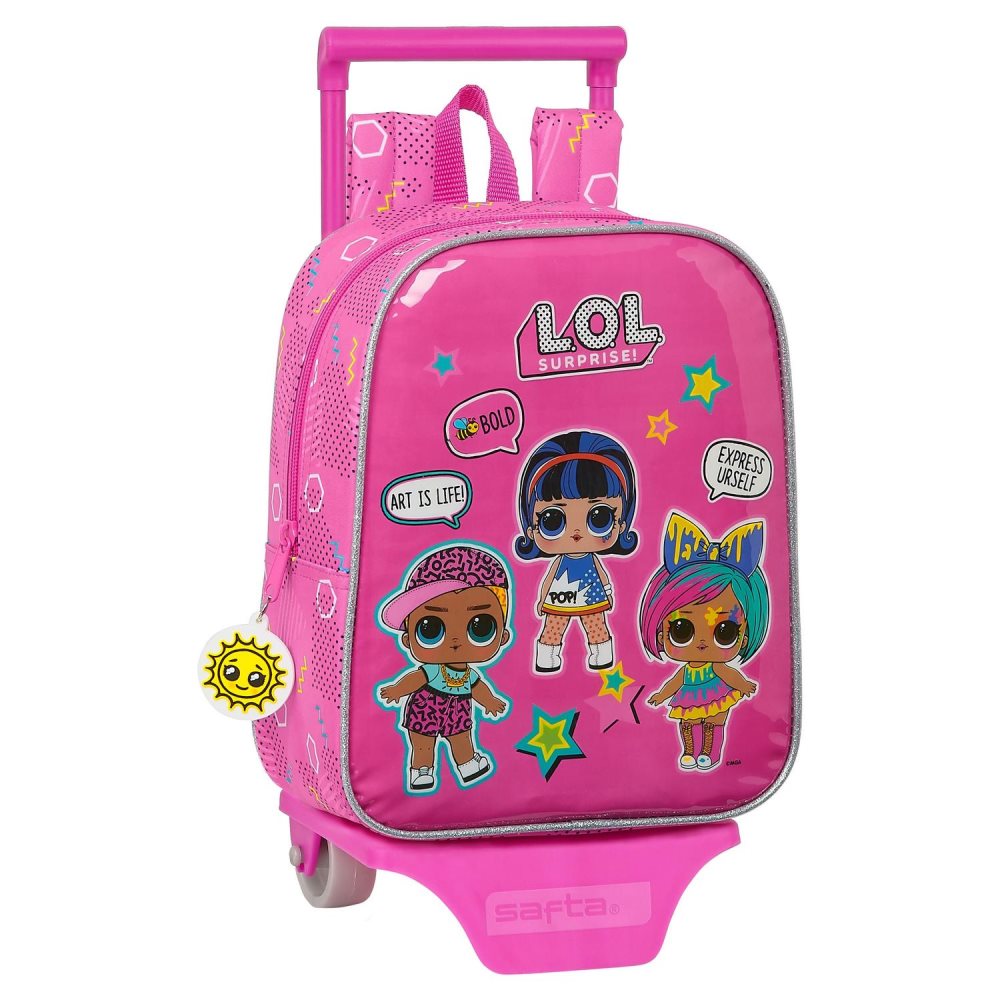 Skolväska med hjul Art Club LOL Surprise! Fuchsia