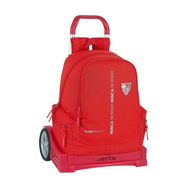 Skolväska med hjul Evolution Sevilla Fútbol Club Röd