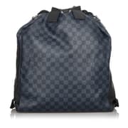 Pre-owned Louis Vuitton Damier Cobalt Matchpoint Hybrid Blue