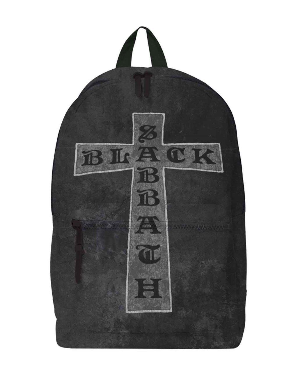 Black Sabbath Backpack Bag Classic Cross Band Logo Official Rocksax Black One Size