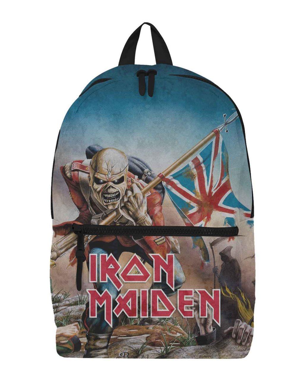Iron Maiden Backpack Bag Red Trooper Band Logo Eddie Official Rocksax One Size