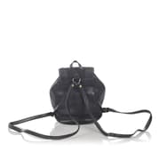 Pre-owned MCM Leather Drawstring Backpack Black