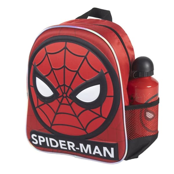 Spiderman 3D ryggsekk 31 cm med flaske veske skolesekk