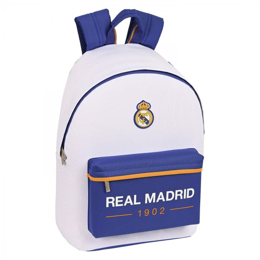 Ryggsäck för bärbar dator och uttag för hörlurar Real Madrid C.F. Blå Vit
