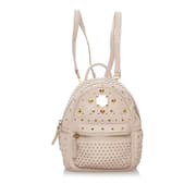Pre-owned MCM Studded Stark Bebe Boo Leather Backpack Pink