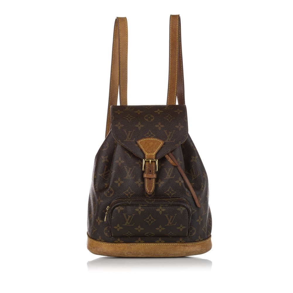 Pre-owned Louis Vuitton Monogram Montsouris MM Brown