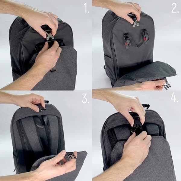 Wozinsky 2-in-1 Ryggsäck/Cykelhållare 40 L - Svart