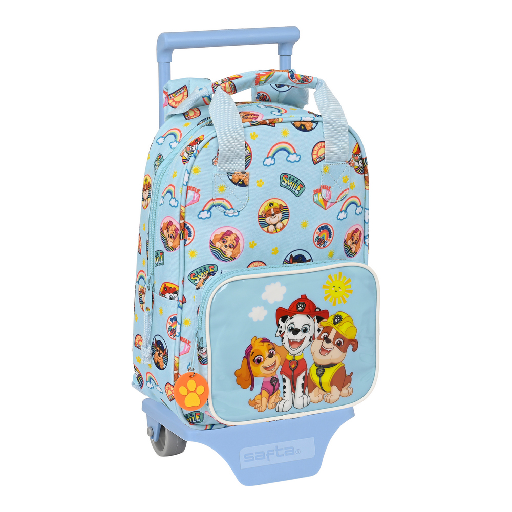 Skolväska med hjul The Paw Patrol Sunshine Blå (20 x 28 x 8 cm)