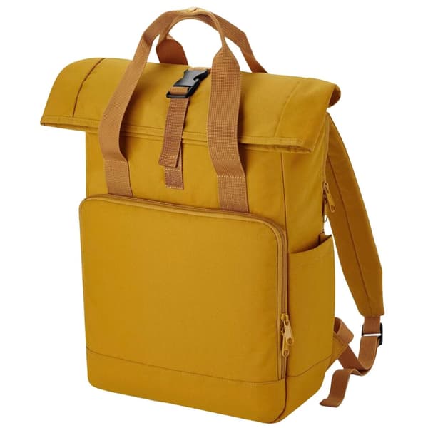 Bagbase Roll Top Twin Handle Laptop Bag Mustard Yellow One Size
