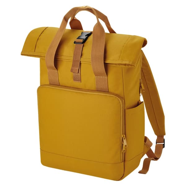 Bagbase Unisex Adult Roll Top Recycled Twin Handle Backpack