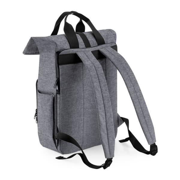 Bagbase Unisex Adult Roll Top Recycled Twin Handle Backpack