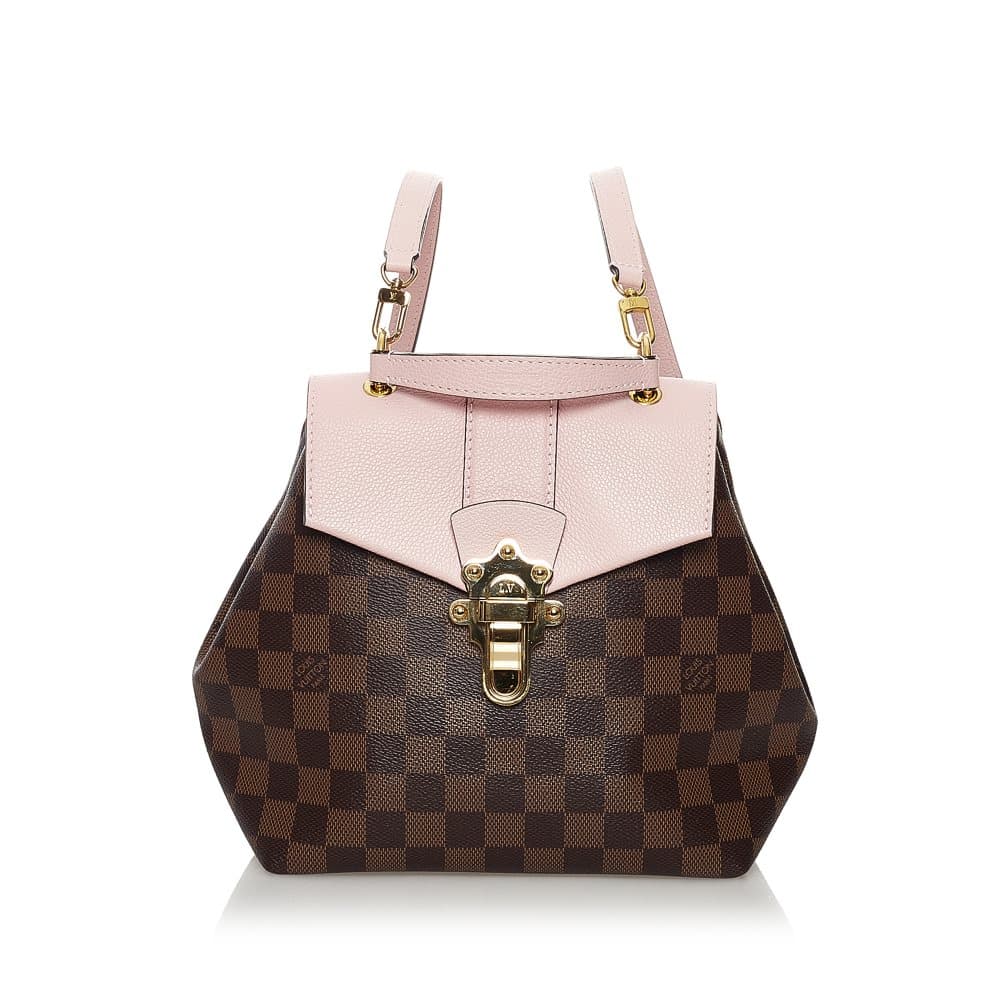 Pre-owned Louis Vuitton Damier Ebene Clapton Brown
