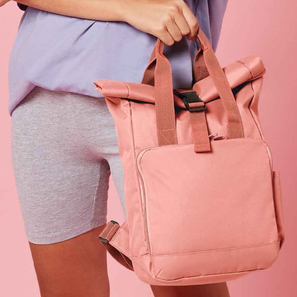 Bagbase Unisex rygsæk til voksne Mini Recycled Twin Handle med dobbelt håndtag