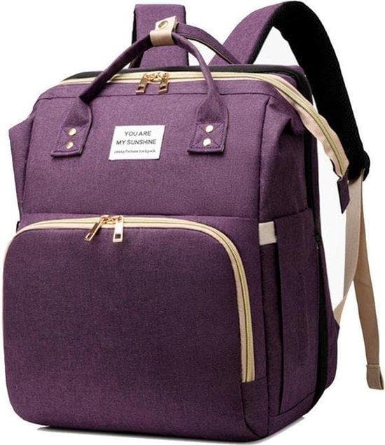 3 I 1 blöjväska lyxversion - Waterproof Nursery - Diaper Station - Praktisk design - Purple