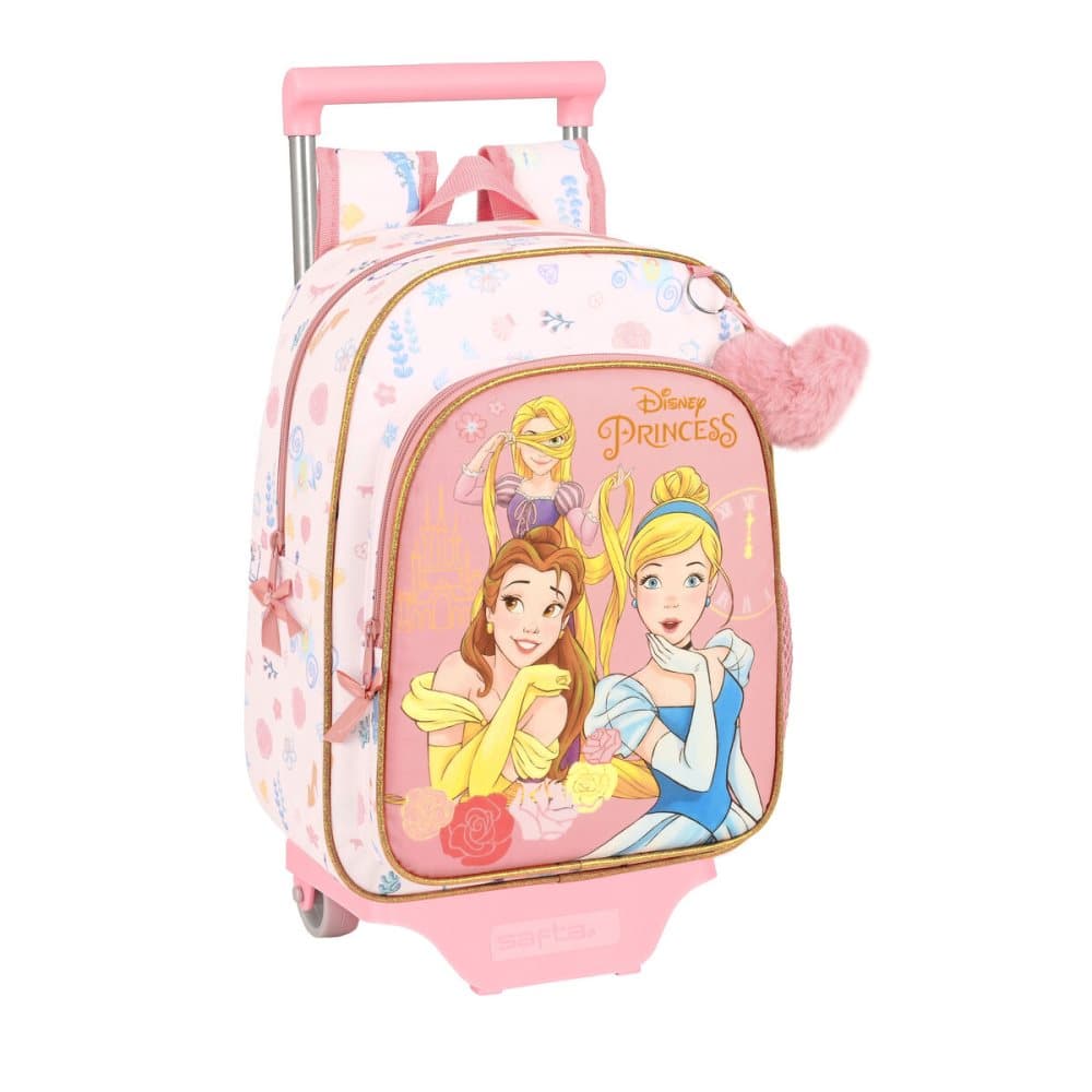 Skolväska med hjul Princesses Disney Dream It Rosa (26 x 34 x 11 cm)