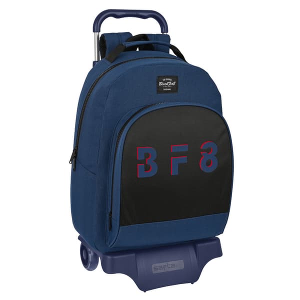 Skoleryggsekk med Hjul BlackFit8 Urban Svart Marineblå (32 x 42 x 15 cm)