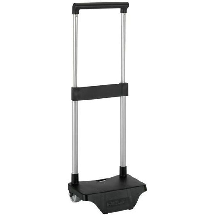 Svart hjulvagn för dagisryggsäck