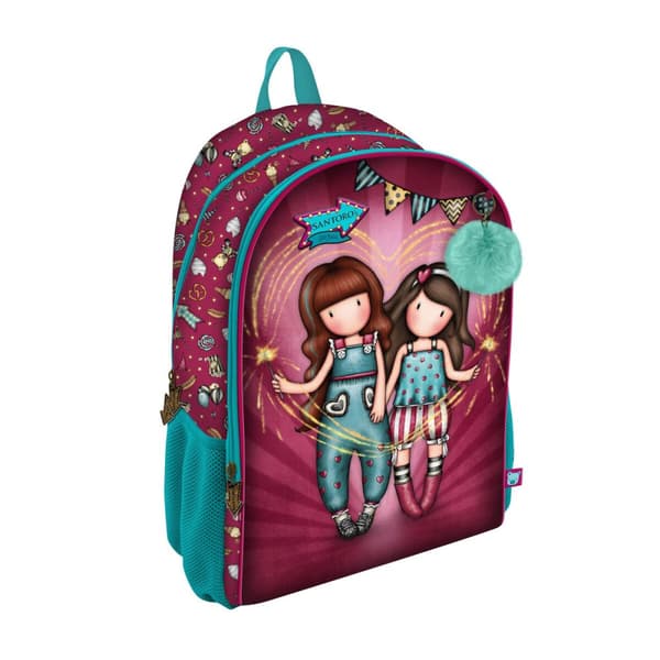 Skolebag Gorjuss Fireworks Rødbrun 31.5 x 40 x 22.5 cm