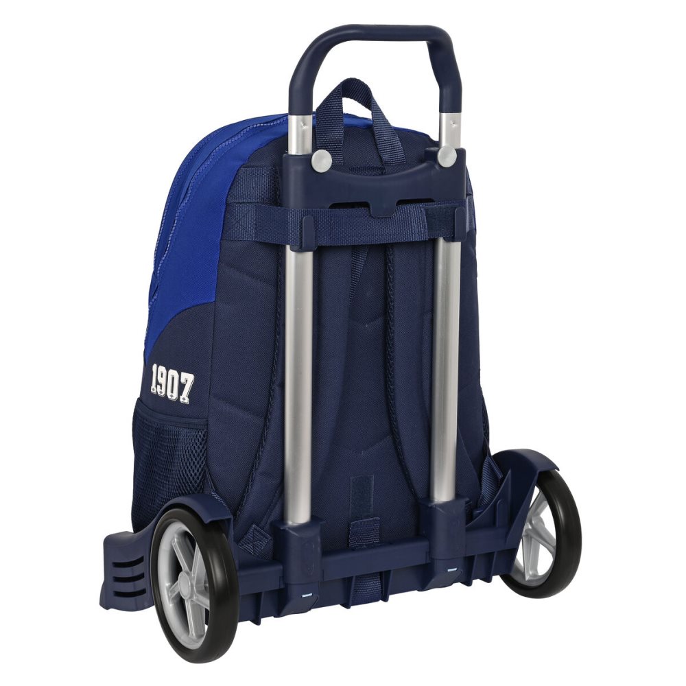 Skolväska med hjul Real Betis Balompié Blå (32 x 44 x 16 cm)