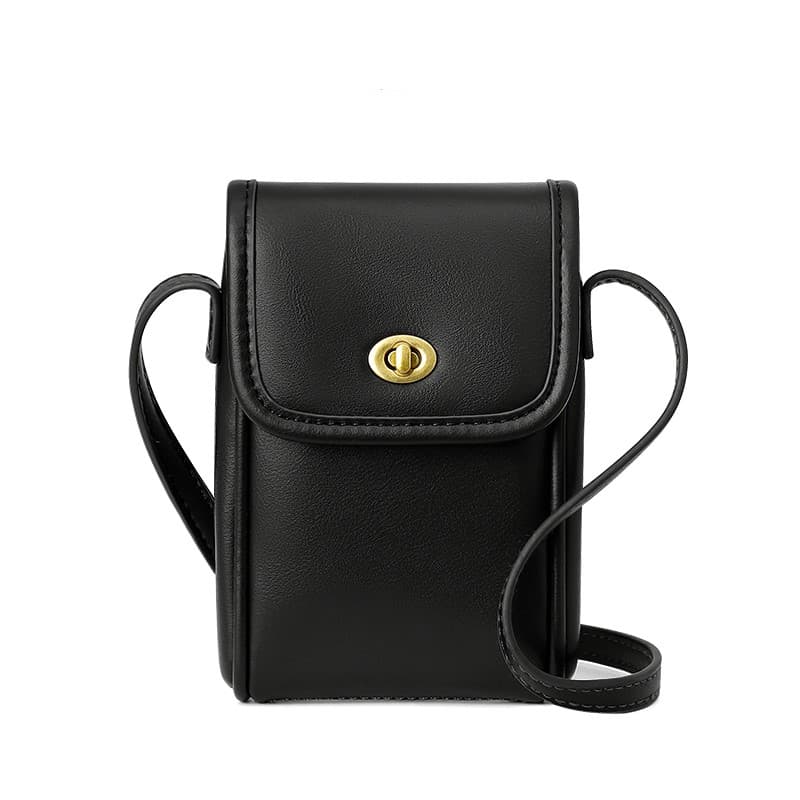 Mini Crossbody mobiltelefonväska Svart
