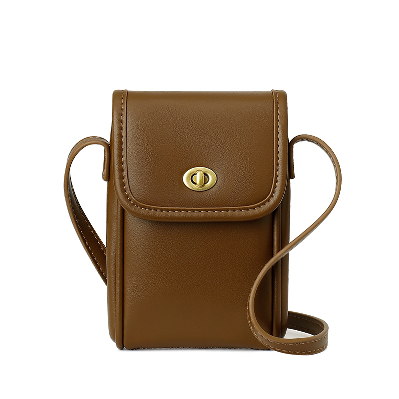 Mini Crossbody mobiltelefonväska Brun