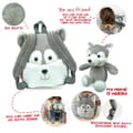 Miniatyrbild 2 av 2: Husky Harry reversible backpack with plush toy 26cm