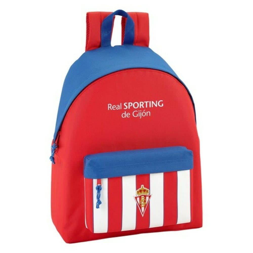School Bag Real Sporting de Gijón White Red blue on top