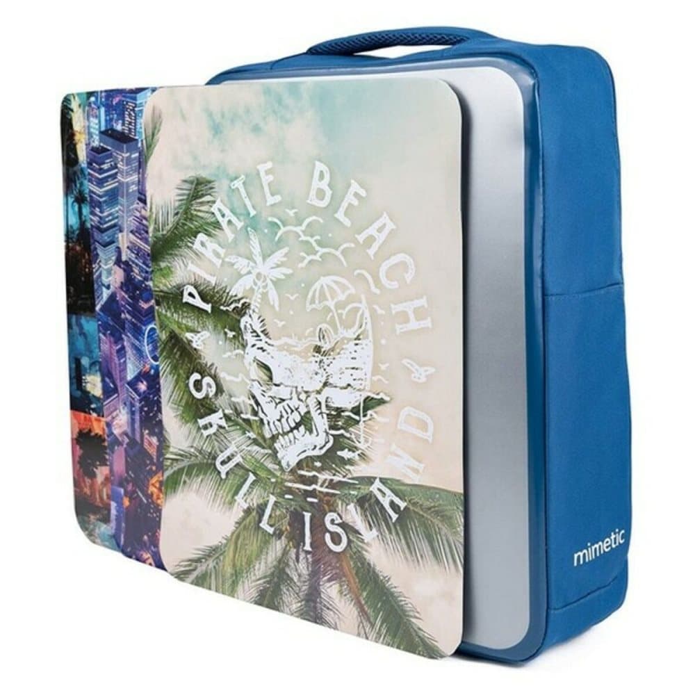 School Bag Mimetic Pirate Beach Navy Blue