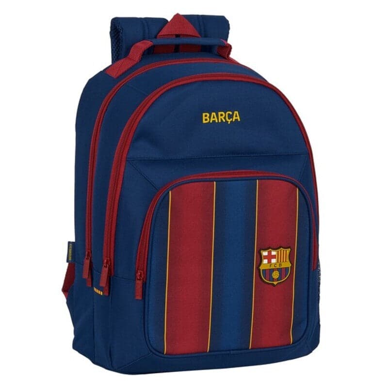 School Bag F.C. Barcelona Maroon Navy Blue red zip
